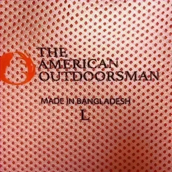 American Outdoorsman Men’s Shirt Large Orange Short Sleeve Hike Hunt Camp Fish - Picture 2 of 8